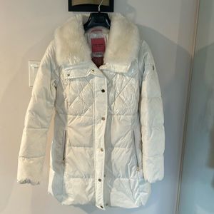 Kate spade parka with fur size xs Euc